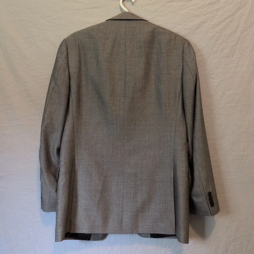 Michael Kors  Sport Coat Suit Blazer Jacket Men Textured Herringbone Gray 36R